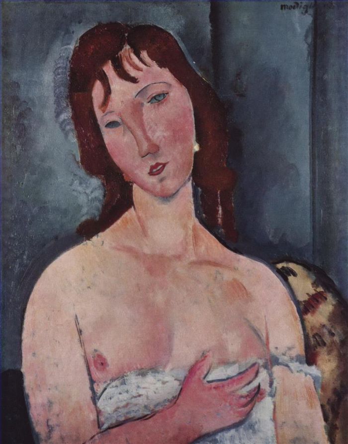 阿米迪欧·克莱门特·莫迪利亚尼 的油画作品 -  《年轻女子》