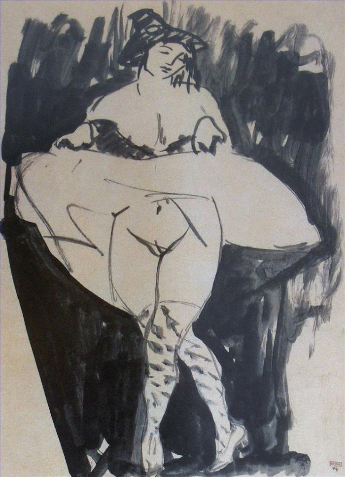 阿米迪欧·克莱门特·莫迪利亚尼 的各类绘画作品 -  《舞蹈家》