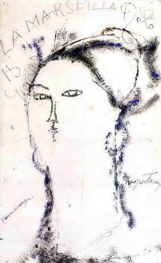 阿米迪欧·克莱门特·莫迪利亚尼 的各类绘画作品 -  《奥通·弗里斯夫人《马赛曲》1915》
