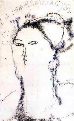 艺术家阿米迪欧·克莱门特·莫迪利亚尼作品《奥通·弗里斯夫人《马赛曲》1915》
