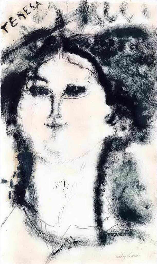 阿米迪欧·克莱门特·莫迪利亚尼 的各类绘画作品 -  《特蕾莎,1915》