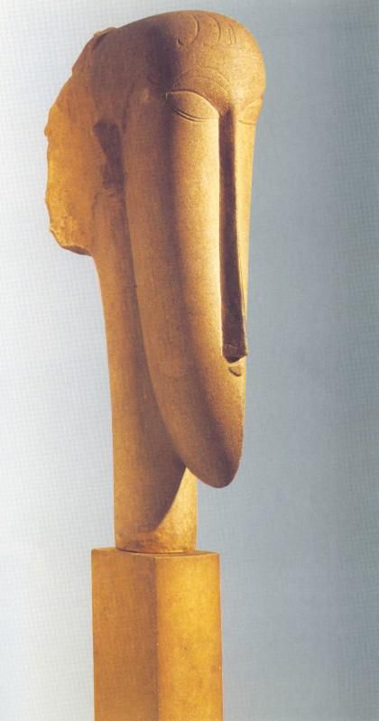 阿米迪欧·克莱门特·莫迪利亚尼 的雕塑作品 -  《头》
