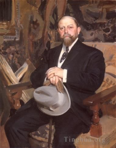 安德斯·伦纳德·佐恩 的油画作品 -  《雨果·赖辛格》