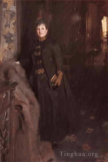 安德斯·伦纳德·佐恩 的油画作品 -  《克拉拉·里科夫夫人》