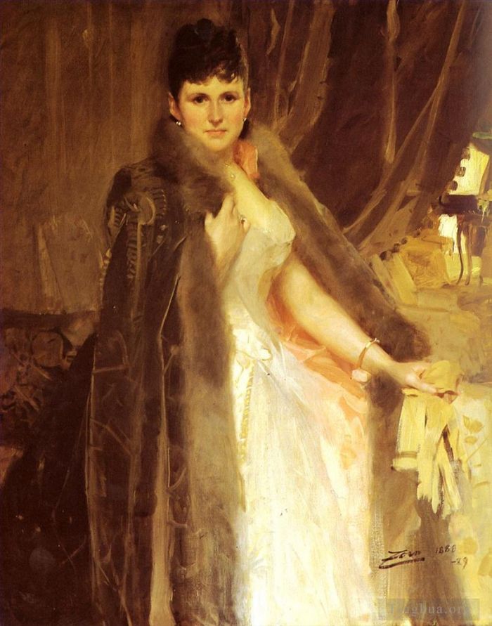 安德斯·伦纳德·佐恩 的油画作品 -  《西蒙斯夫人》