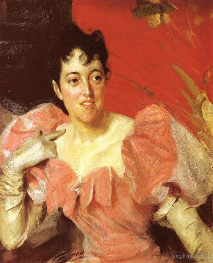 安德斯·伦纳德·佐恩 的油画作品 -  《沃尔特·培根夫人》