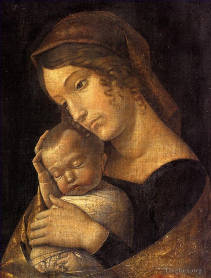 安德里亚·蒙塔纳 的油画作品 -  《麦当娜与孩子》