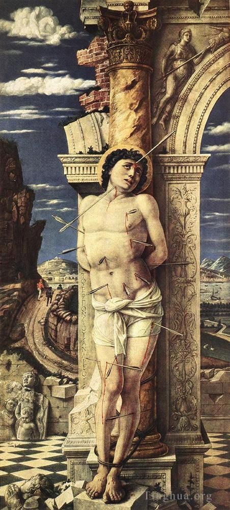 安德里亚·蒙塔纳 的油画作品 -  《圣塞巴斯蒂安1》