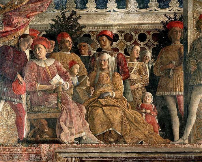 安德里亚·蒙塔纳 的油画作品 -  《曼托瓦宫廷》