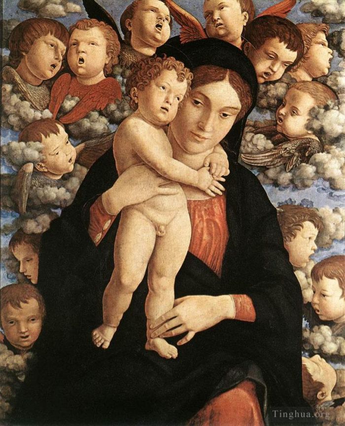 安德里亚·蒙塔纳 的油画作品 -  《基路伯圣母》