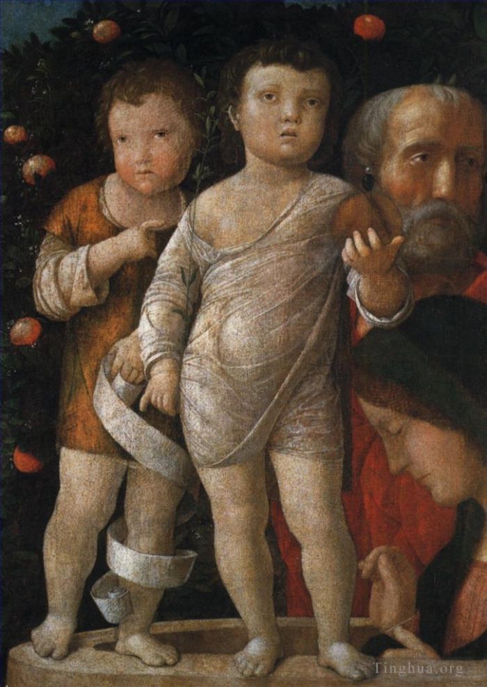 安德里亚·蒙塔纳 的油画作品 -  《神圣家族与圣约翰》