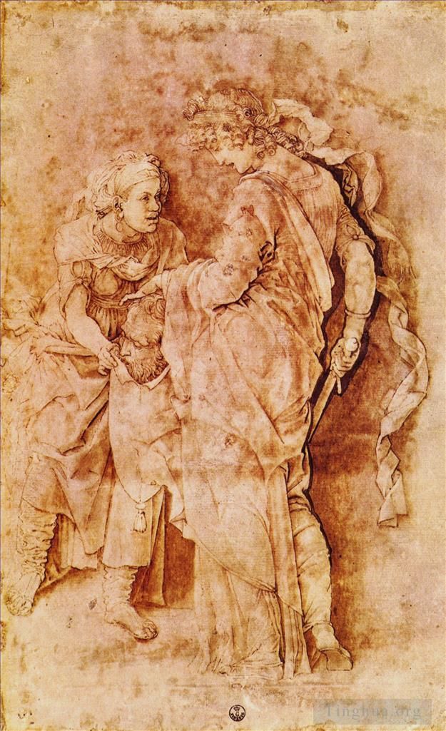 安德里亚·蒙塔纳 的各类绘画作品 -  《朱迪思与霍洛弗尼的头颅》