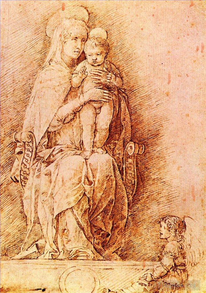 安德里亚·蒙塔纳 的各类绘画作品 -  《麦当娜和孩子》