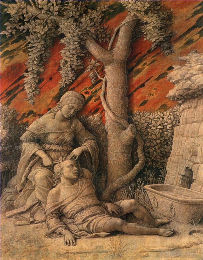 安德里亚·蒙塔纳 的各类绘画作品 -  《参孙和大利拉》