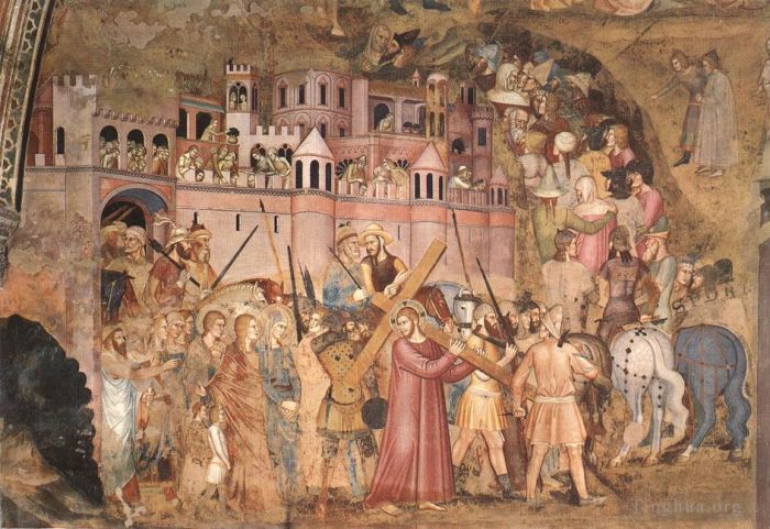 安德列亚·德·费伦兹 的各类绘画作品 -  《基督背负十字架走向各各他》