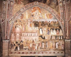 艺术家安德列亚·德·费伦兹作品《教会的战斗和胜利,1365》