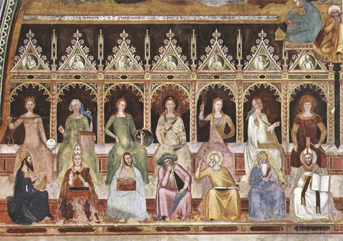 安德列亚·德·费伦兹 的各类绘画作品 -  《圣托马斯的胜利和科学寓言细节,1》
