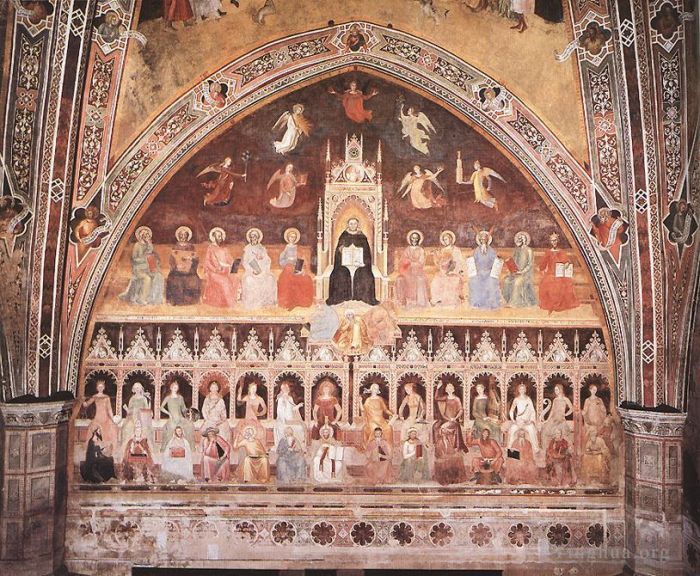 安德列亚·德·费伦兹 的各类绘画作品 -  《圣托马斯的胜利和科学的寓言》