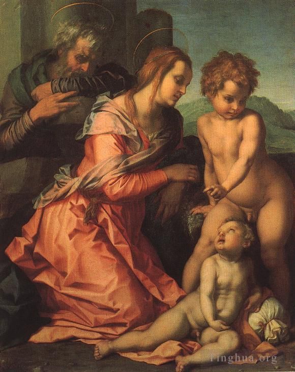 安德列亚·德尔萨托 的油画作品 -  《神圣家族》