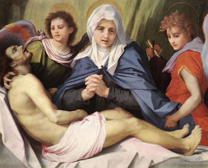 安德列亚·德尔萨托 的油画作品 -  《哀悼基督》