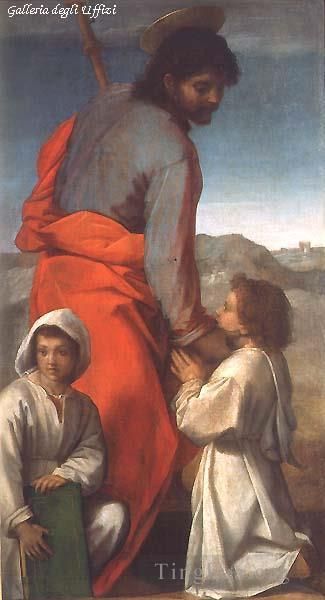 安德列亚·德尔萨托 的油画作品 -  《圣詹姆斯和两个孩子》