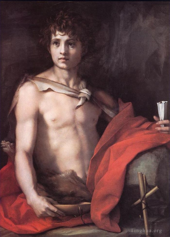 安德列亚·德尔萨托 的油画作品 -  《施洗者圣约翰》