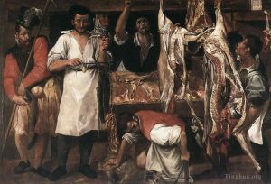 艺术家阿尼巴尔·卡拉齐作品《肉店》