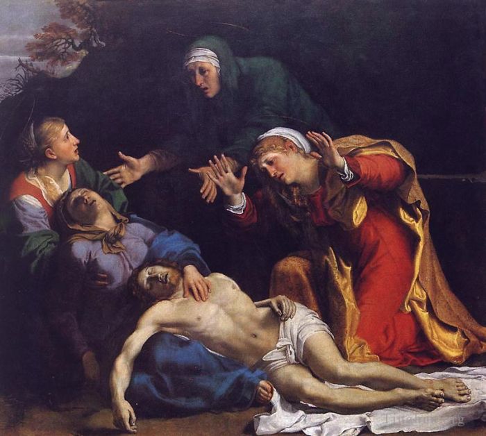 阿尼巴尔·卡拉齐 的油画作品 -  《哀悼基督》