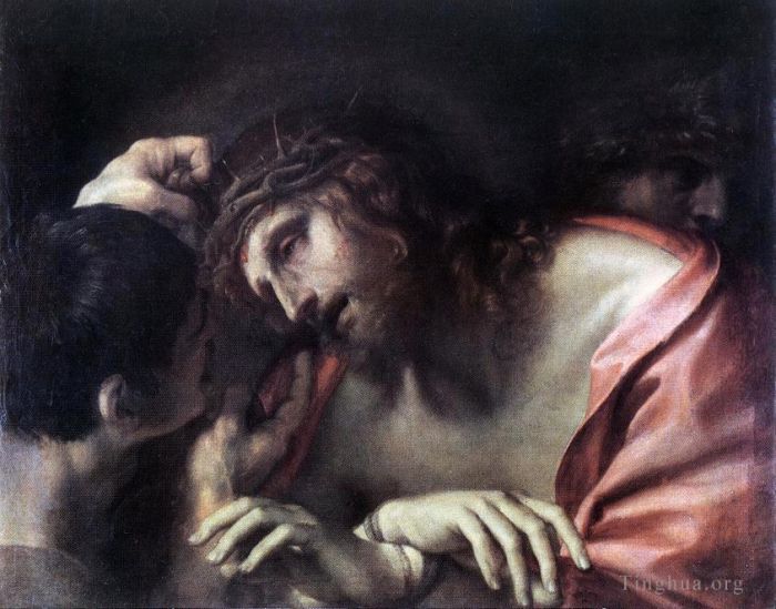 阿尼巴尔·卡拉齐 的油画作品 -  《嘲笑基督》