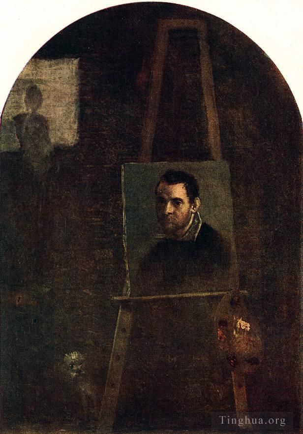阿尼巴尔·卡拉齐 的油画作品 -  《自画像》