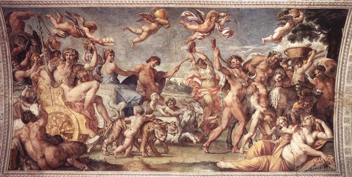 阿尼巴尔·卡拉齐 的油画作品 -  《巴克斯和阿里阿德涅的胜利》
