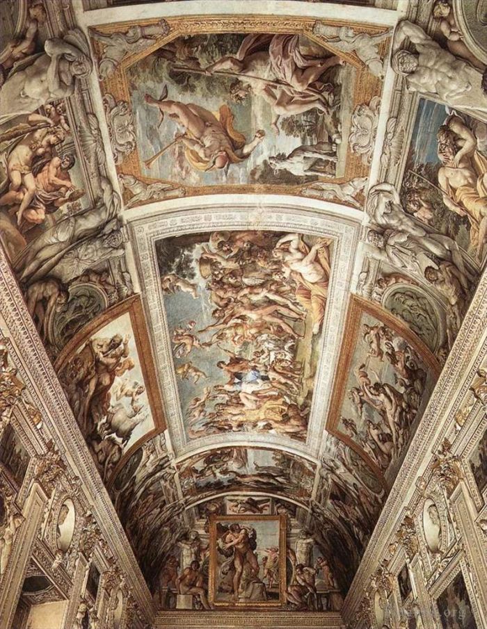 阿尼巴尔·卡拉齐 的各类绘画作品 -  《法尔内塞天花板壁画》