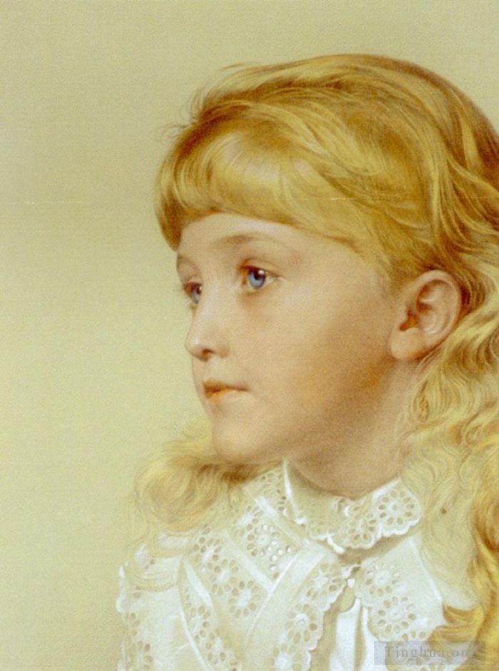 弗雷德里克·桑迪斯 的油画作品 -  《奥古斯都·弗雷德里克,梅·吉利兰,的肖像》
