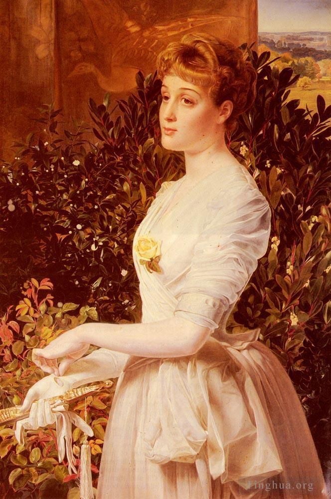 弗雷德里克·桑迪斯 的油画作品 -  《朱莉娅·史密斯·考德威尔的肖像》