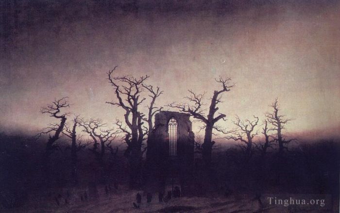 安东尼·凡·戴克 的油画作品 -  《橡树林中的修道院》