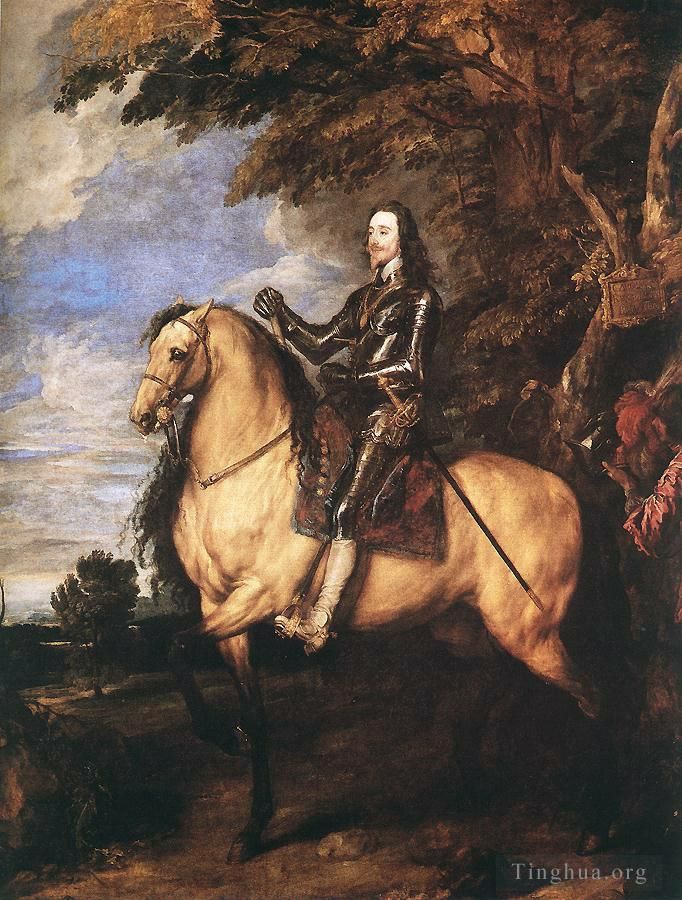 安东尼·凡·戴克 的油画作品 -  《马背上的查理一世》