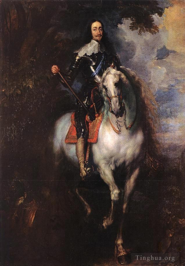 安东尼·凡·戴克 的油画作品 -  《英国国王查理一世的骑马肖像》