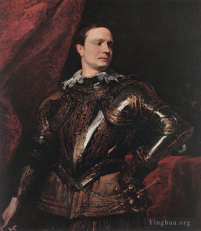 安东尼·凡·戴克 的油画作品 -  《年轻将军的肖像》