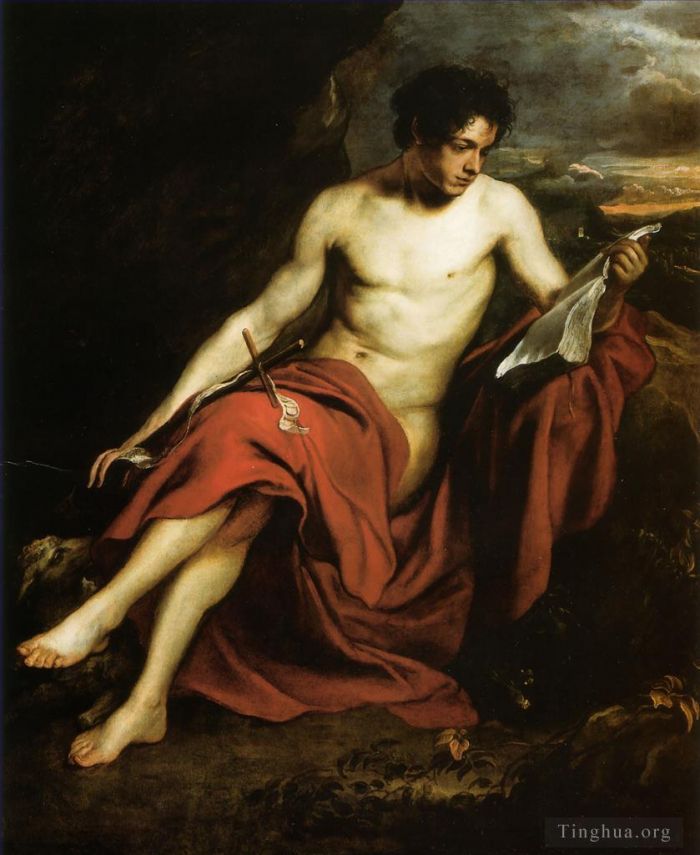 安东尼·凡·戴克 的油画作品 -  《荒野中的施洗者圣约翰》