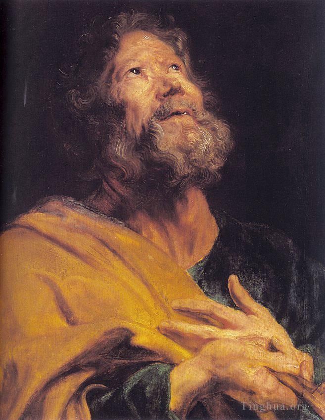 安东尼·凡·戴克 的油画作品 -  《悔罪的使徒彼得》