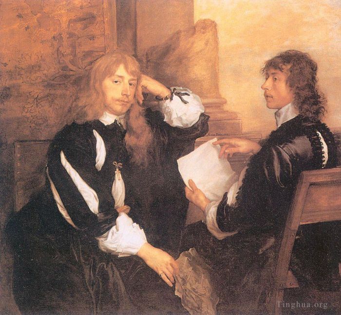 安东尼·凡·戴克 的油画作品 -  《托马斯·基利格鲁和威廉·克罗夫茨勋爵》
