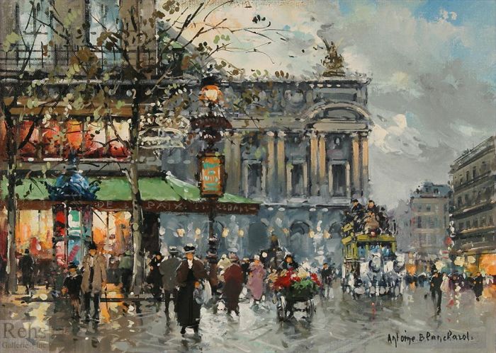 安托万·布兰卡德 的油画作品 -  《和平歌剧院广场,1》