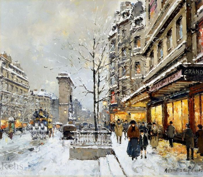 安托万·布兰卡德 的油画作品 -  《圣但尼门,冬天》