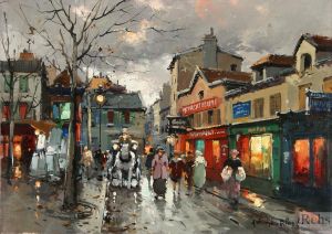 艺术家安托万·布兰卡德作品《蒙马特小丘广场诺文街》
