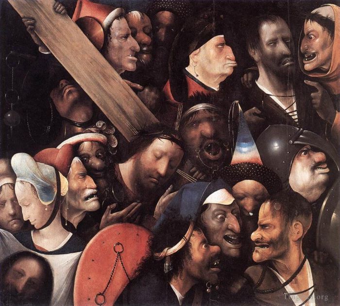 让·安东尼·华托 的油画作品 -  《博世希罗尼穆斯基督背负十字架》