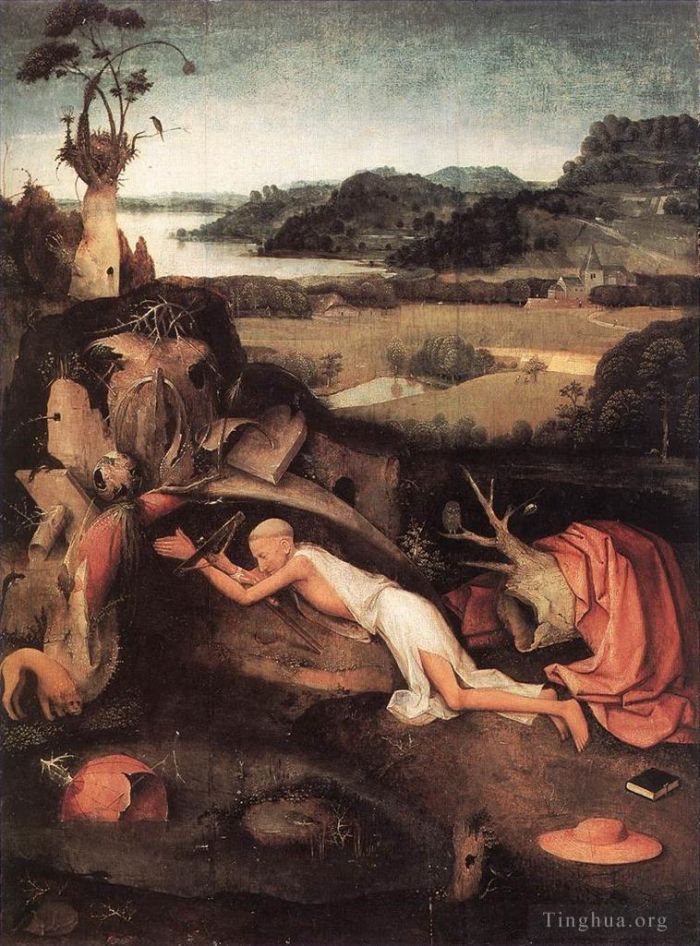 让·安东尼·华托 的油画作品 -  《博世·希罗尼穆斯·圣杰罗姆在祈祷》