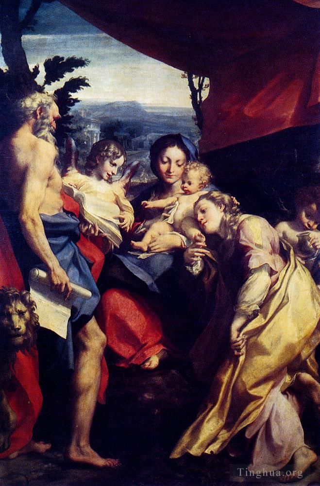 安东尼奥·达·柯列乔 的油画作品 -  《圣杰罗姆圣母》