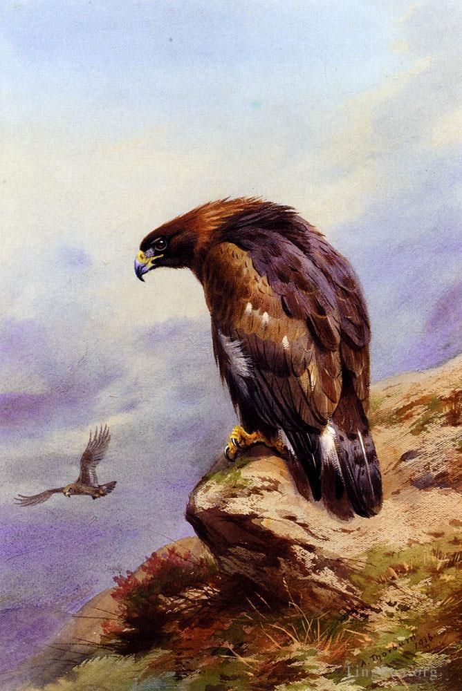 阿奇博尔德·索伯恩 的各类绘画作品 -  《一只金鹰》