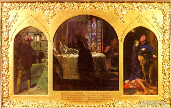 亚瑟·休斯 的油画作品 -  《圣艾格尼丝前夕》