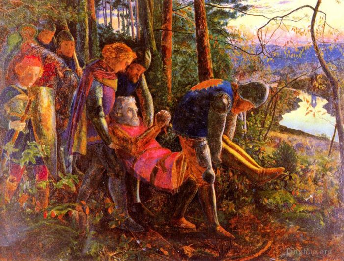 亚瑟·休斯 的油画作品 -  《太阳骑士》